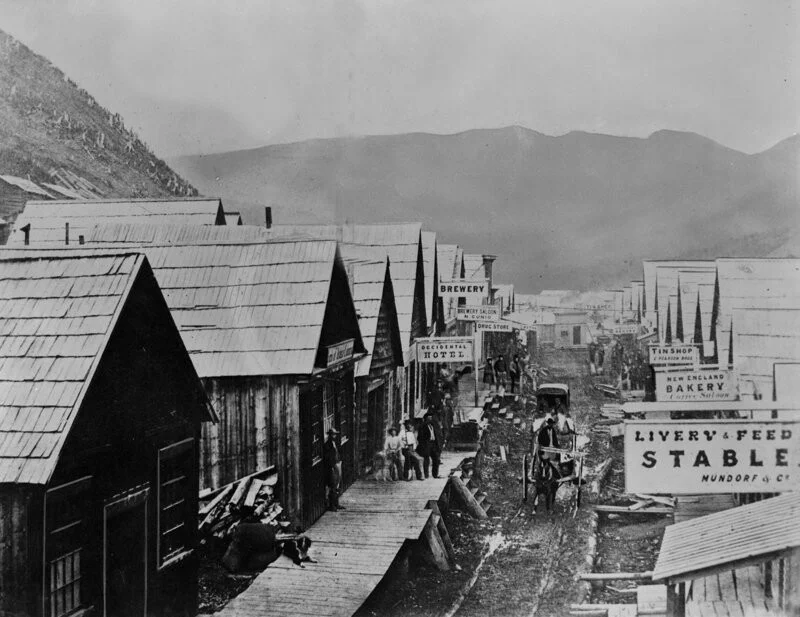 Алтны халуурлын үеэр бий болсон Баркервиль хот. Өмнөд Канад, 1869 он.