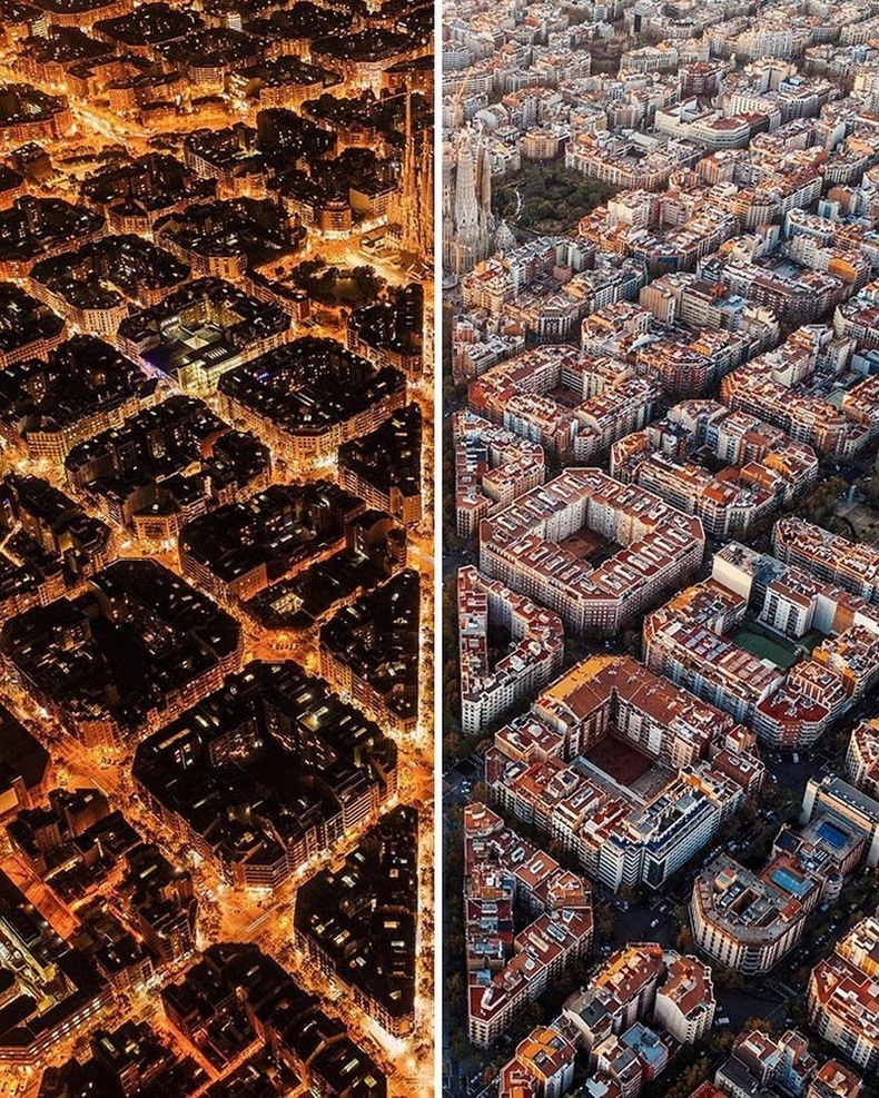 Барселон хотын өдөр ба шөнө