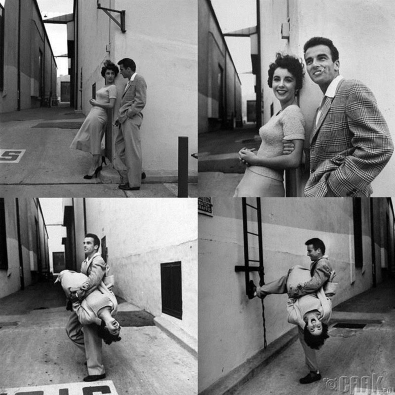 Элизабэт Тэйлор, Монтгомери Клифт (Elizabeth Taylor, Montgomery Clift) "Place in the Sun" киноны зураг авалтын үеэр