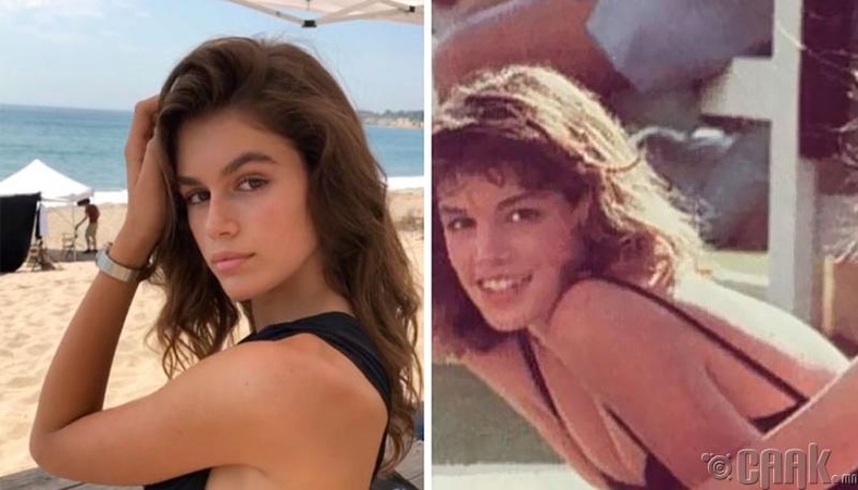 Кайя Гербер (Kaia Gerber) болон загвар өмсөгч Синди Кроуфорд (Cindy Crawford)