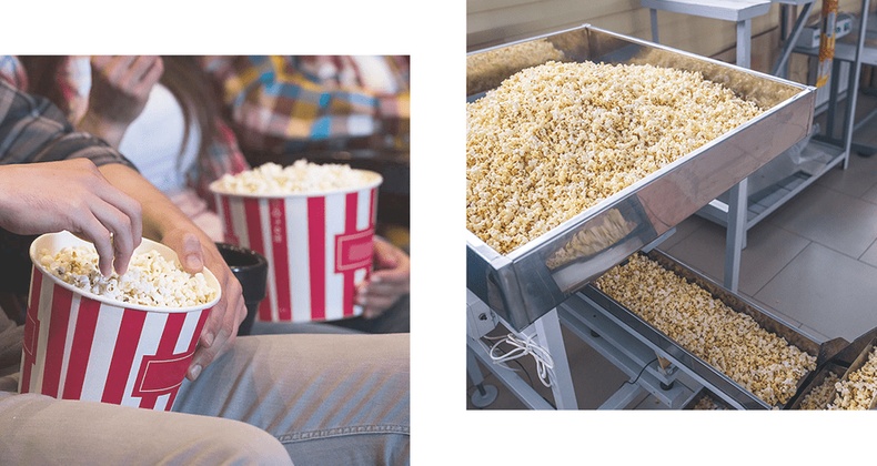 Кино театрт зарагддаг попкорн