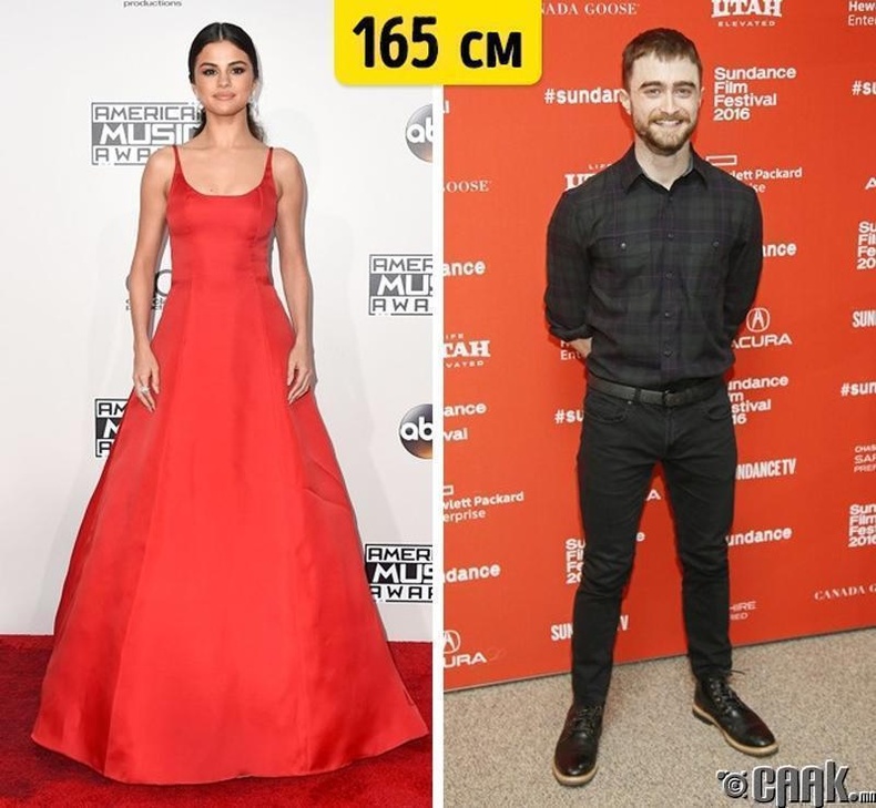 Дуучин Сэлена Гомез (Selena Gomez) болон Жүжигчин Даниэл Радклифф (Daniel Radcliff)