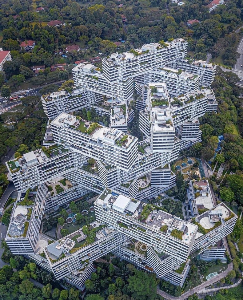 Бүх айлуудад үзэгдэх орчин хангалттай байхаар шийдэж өгсөн орон сууцны барилга, Сингапур