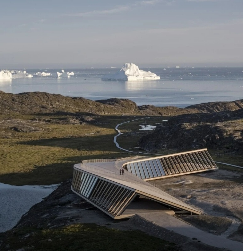 Архитектор Дорте Мандрупын “Ilulissat Icefjord Centre”. Иллулиссат, Гренланд