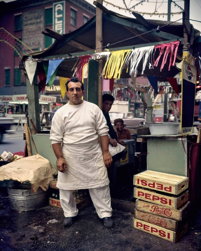 Нью-Йорк хотын итали хороололд хотдог зарж буй эр, 1963