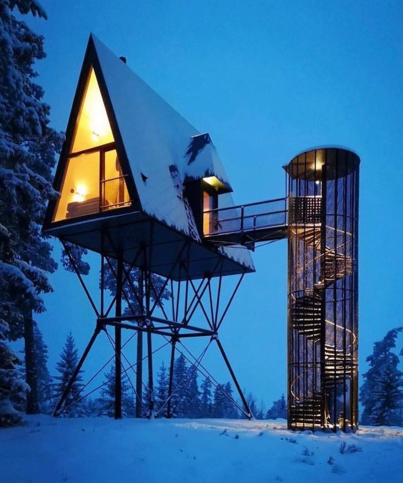 Норвегийн Финнскоген дахь сонирхолтой дизайн бүхий байшин