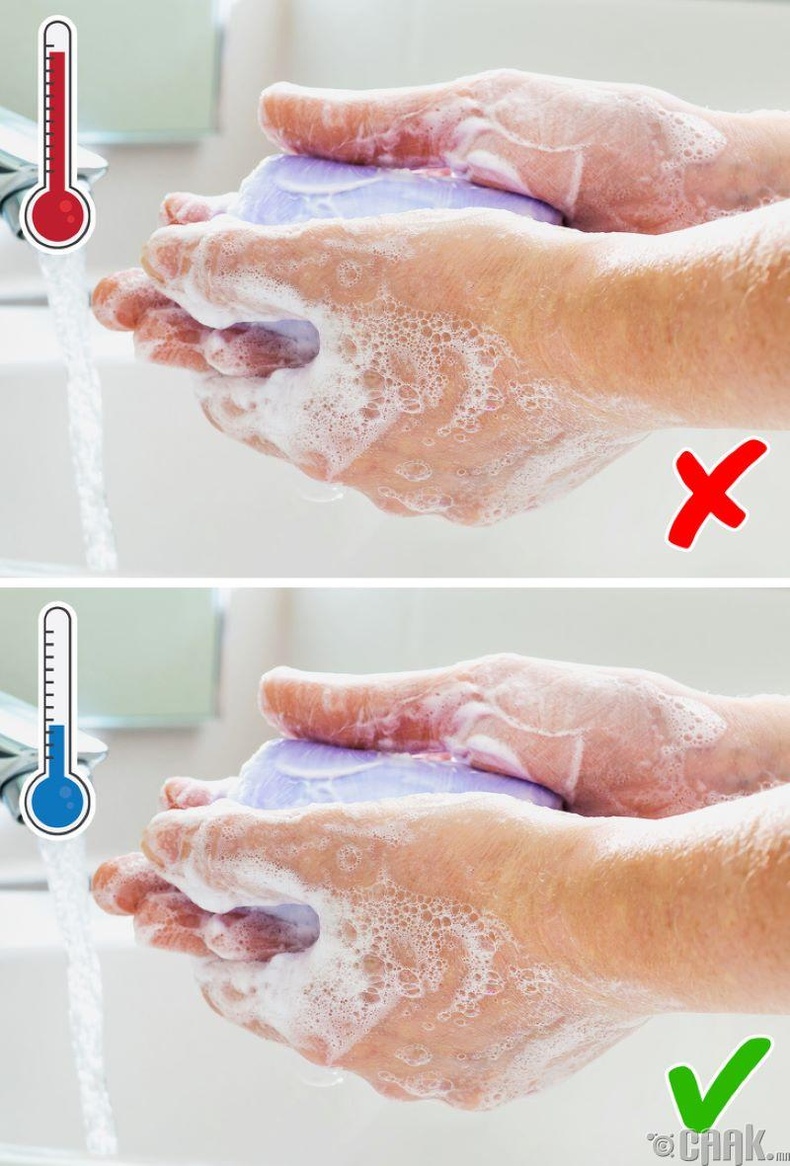 Гараа зөв угааж хэвшээрэй