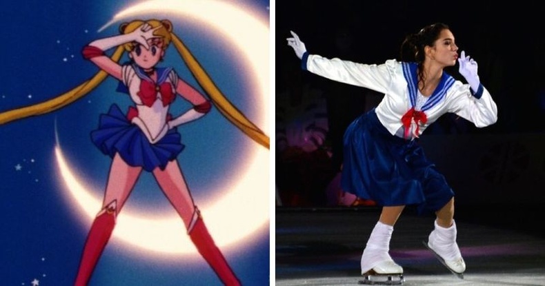 Евгения Медведева "Sailor Moon" анимэгийн гол дүр шиг хувцаслажээ