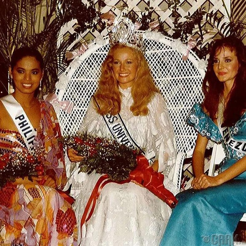 "Miss Universe-1984"-ын ялагч: Шведийн гоо бүсгүй Ивонне Рединг, 21 настай, 170 см өндөр.