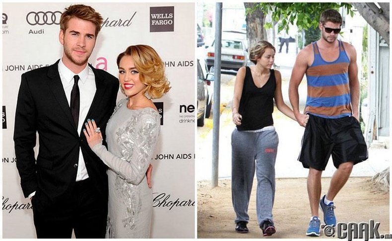 Лиам Хэмсворт ба Майли Сайрис /Liam Hemsworth, Miley Cyrus/