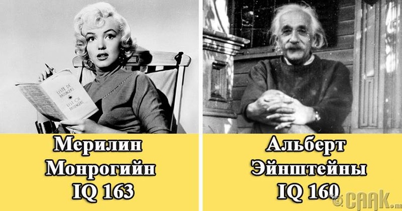 Бонус: Мерилин Монрогийн IQ Альберт Эйнштейнийхээс өндөр байсан