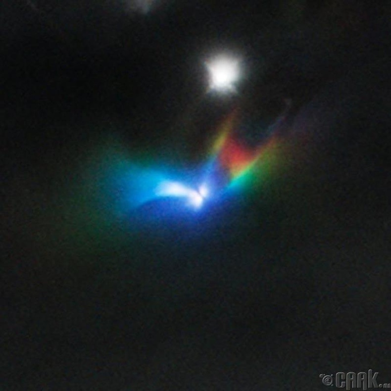 Задгай сансарт харагддаг өнгө өнгийн гэрэл
