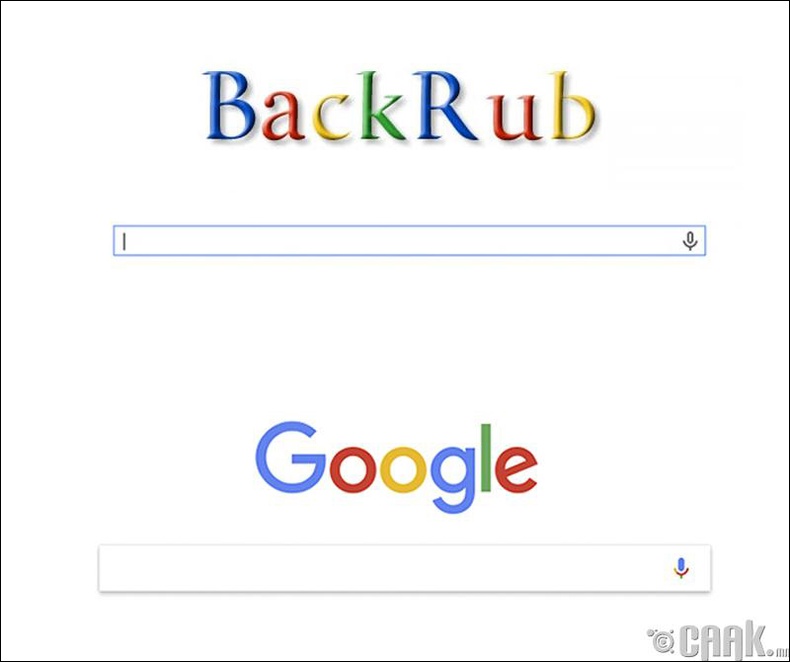 "Google" анх "Backrub" гэсэн нэртэй байжээ