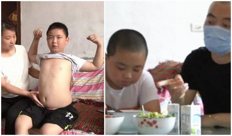Аавынхаа амийг аврахын тулд эрчимтэй жин нэмж буй хятад хүү