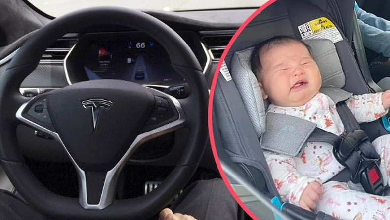 Америк бүсгүй эмнэлэг хүрэх замдаа жолоочгүй "Тесла" машин дотор амаржиж чаджээ