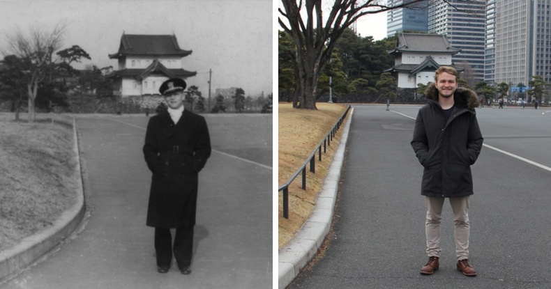 Өвөө ач 2 Токио хотод 73 жилийн зайтай очжээ
