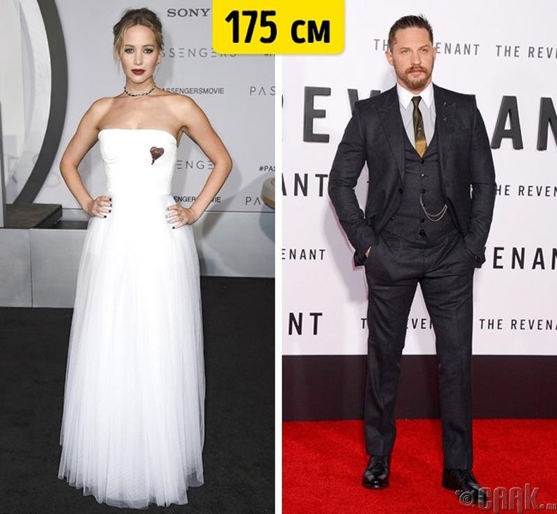 Жүжигчин Жэннифер Лавренс (Jennifer Lawrence) болон Том Харди (Tom Hardy)