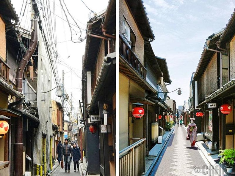 Японы Киото хотын цахилгааны ил утсыг янзалсны дараа