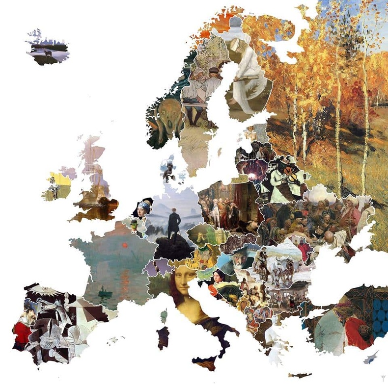 Европын улс тус бүрийн хамгийн алдартай уран зургууд