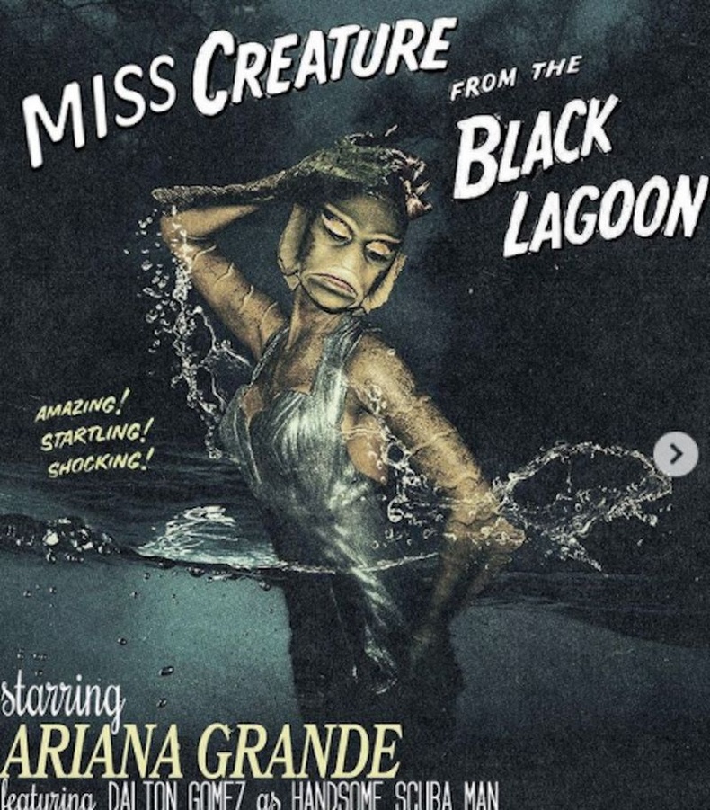 Дуучин Ариана Гранде "Creature from the Black Lagoon" киноны мангасын дүрд
