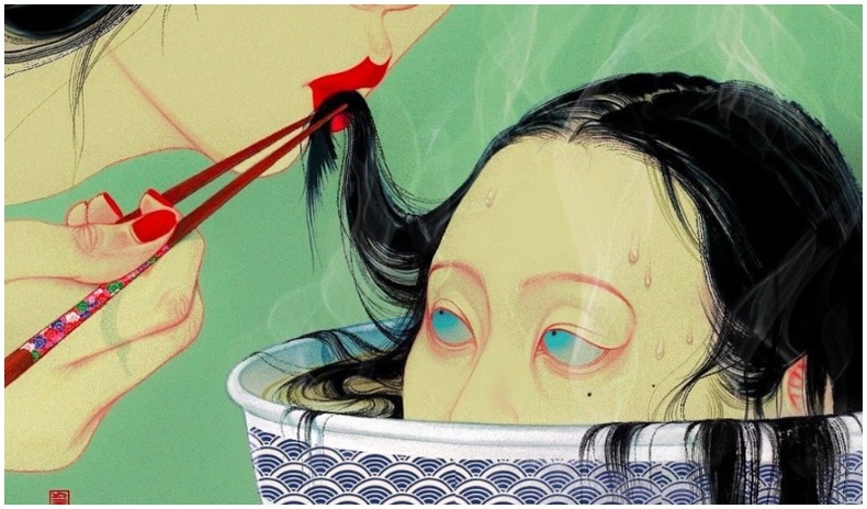 Япон уран бүтээлчийн өвөрмөц мэдрэмж төрүүлэм психоделик зургууд