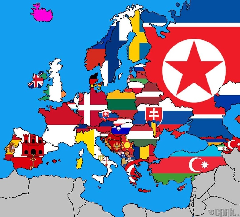 Европын орнууд ямар улстай хамгийн богино зурвасаар хиллэдэг вэ?