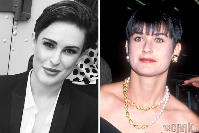 Румер Уиллис (Rumer Willis) болон жүжигчин Деми Мур (Demi Moore)