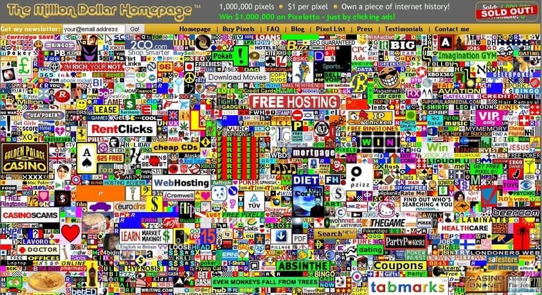 "The Million Dollar Homepage" вэб сайт