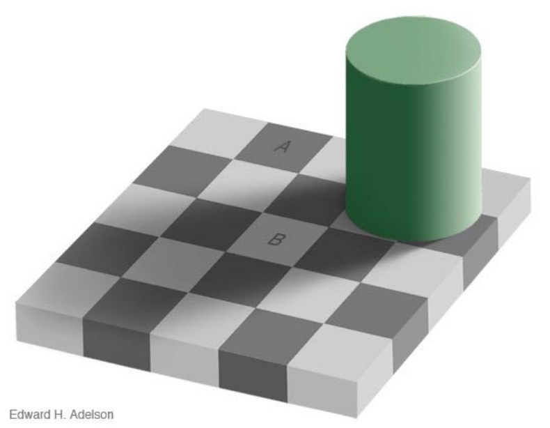 Эдгээр квадратуудын аль нь бараан байна вэ? А эсвэл В?