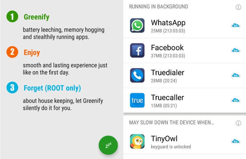 Android M байхгүй бол Greenify ашиглаарай.