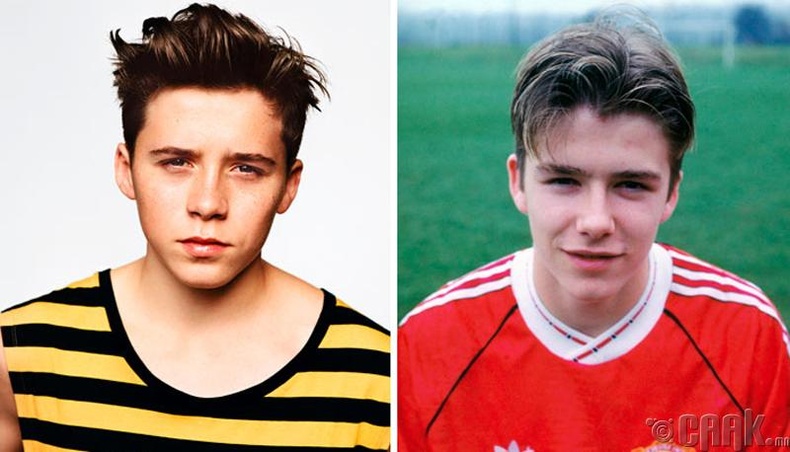 Бруклин Бэкхем (Brooklyn Beckham) болон хөлбөмбөгч Дэвид Бэкхем (David Beckham)