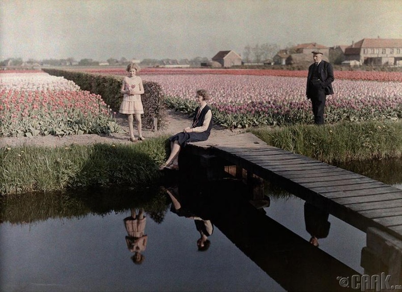 Нуурын эрэгт амарч суугаа бүсгүйчүүд, Нидерланд, 1931 он